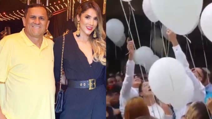 Comentario por los globos en el sepelio del padre de Daniela Ospina