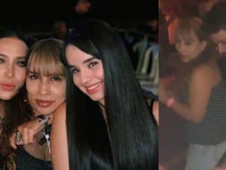 Luisa con su madre y su hermana