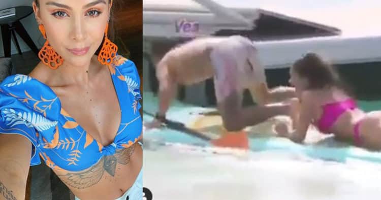 La patada que Mike Bahía le lanzó a Greeicy Rendó y que casi la deja sin dientes