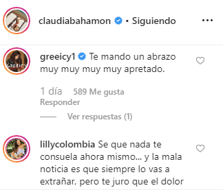 Comentarios a Claudia Bahamón