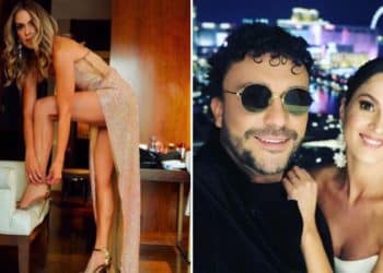 Karen Martínez impuso estilo de atelier y otras esposas de cantantes muy bien vestidas en los Grammy