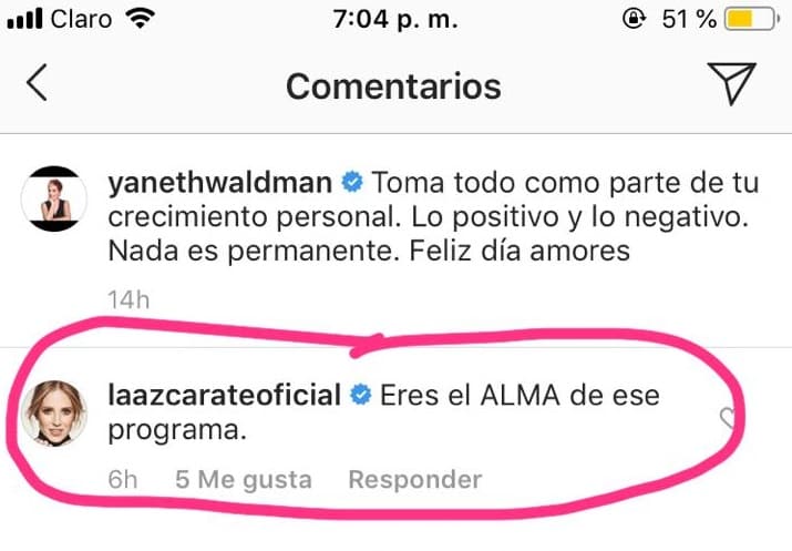 Pantallazo Yaneth