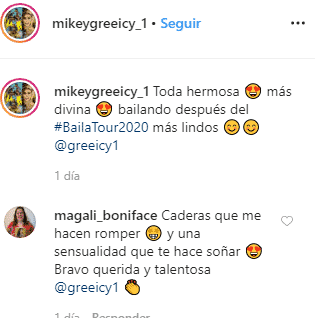 Comentarios a Greeicy Rendón por su baile en pareja