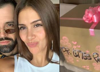 Greeicy Rendón le dieron un marrano empacado en una caja con globos y todo