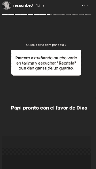 Comentarios a Jessi Uribe por la cuarentena