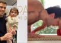 Esteban Santos las dejó loquitas a todas enseñándole a su sobrina a hacer ejercicio y sin camiseta
