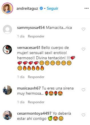 Comentarios a Andrea Guzmán por su figura en bikini en un yate
