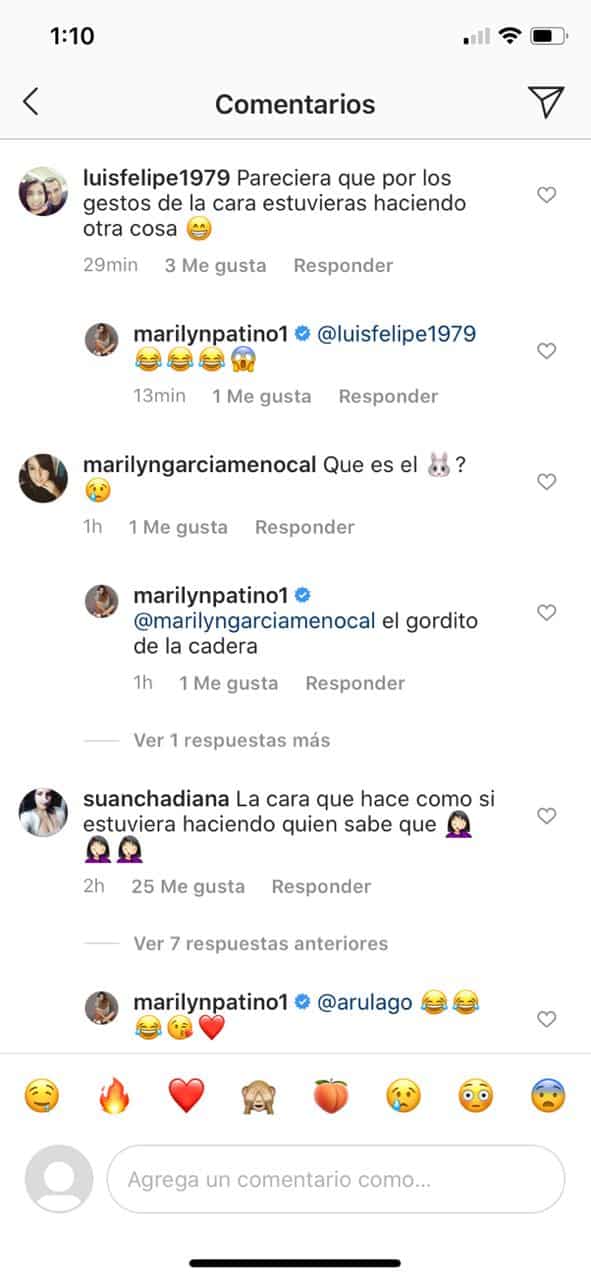 Comentarios a Marilyn Patiño por sus gestos 1