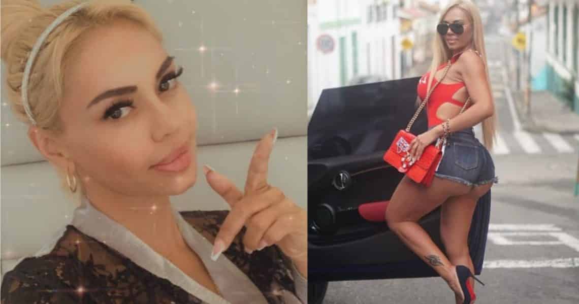 Alexandra Mena se pintó el cabello de blanco y lo lució con escotado body