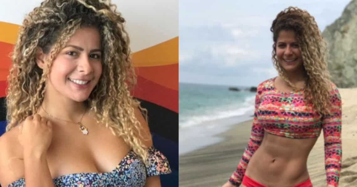 Karmen Mestre salió empapada de la piscina y exhibió su vistosas asentaderas