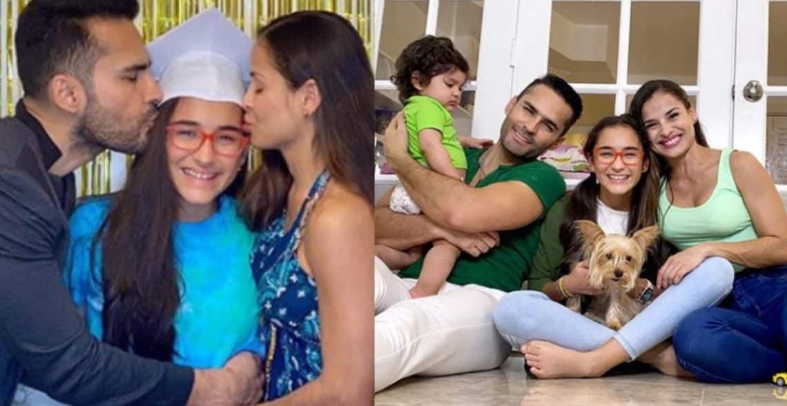 Sin aparentar: Yuly Ferreira y Fabián Ríos celebraron, con humildad, la graduación de su hija