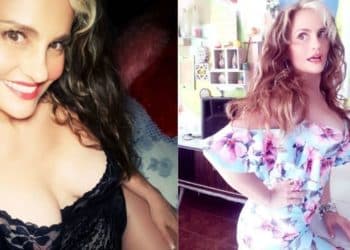 A Aura Cristina Geithner no le importó que se le saliera medio busto meneando la chapa sin sostén