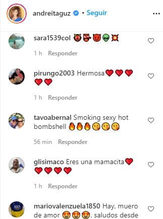 Comentarios positivos a Andrea Guzman por detras de camaras en lenceria
