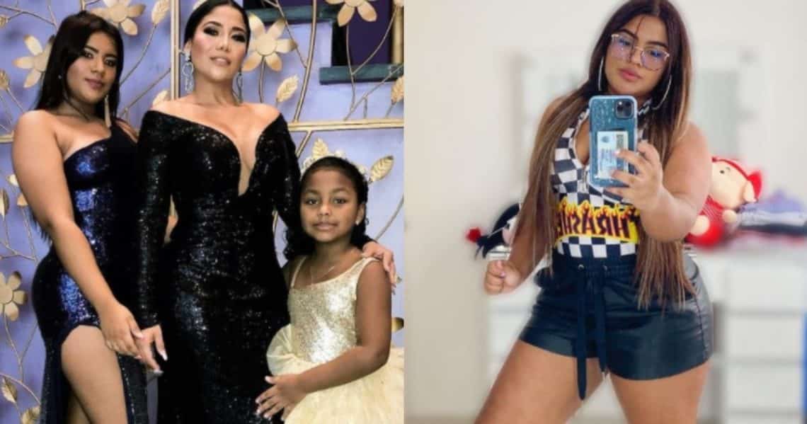 Hija de Yuranis se vistió de Mamá Noel