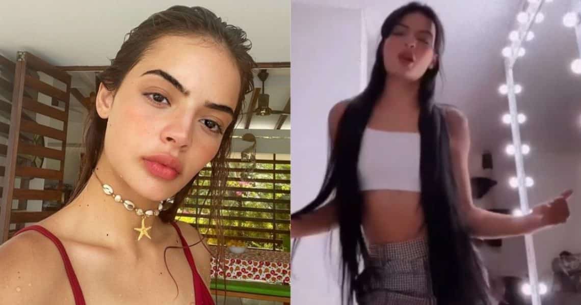 Majo Vargas bailó muy sensual con su larga cabellera