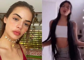 Majo Vargas bailó muy sensual con su larga cabellera