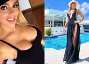Paola Usme mostró el traje de baño tragado en las pompas