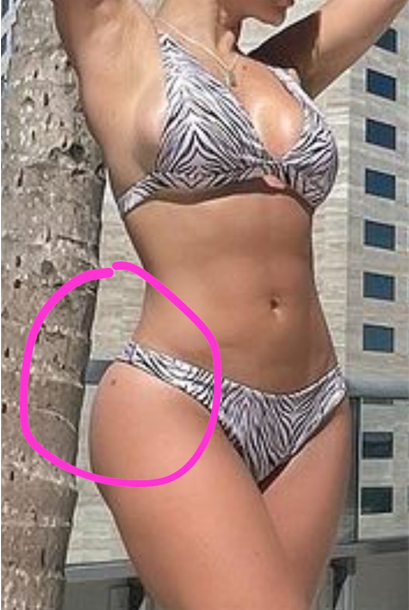 A Paola Jara se le vio el lunarcito secreto en su retaguardia