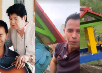Jhonny Rivera mostró la reacción de su mamá, tras despedir a una guacamaya como deber ambiental