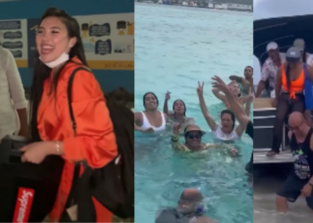 Aída se llevó a su familia a conocer el mar y los trató como reyes