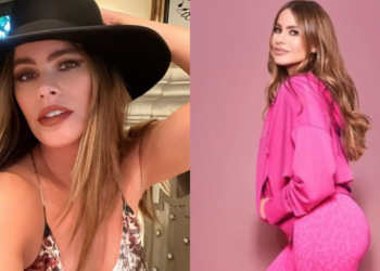 De top ceñido y rojo pasión: Sofía Vergara encantó con sus prominencias y curvas definidas