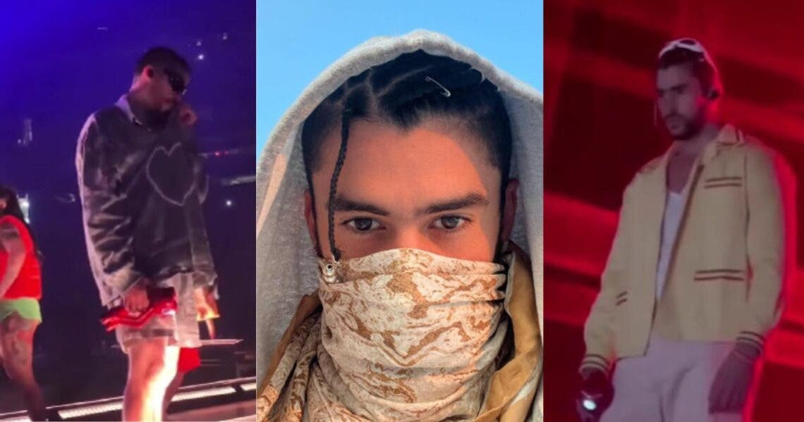 Los fanáticos de Bad Bunny se preocuparon por un gesto extraño que hizo durante el concierto