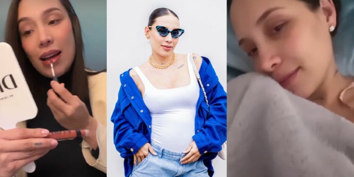 Luisa Fernanda W mostró sus ojeras hinchadas y grandes por el embarazo