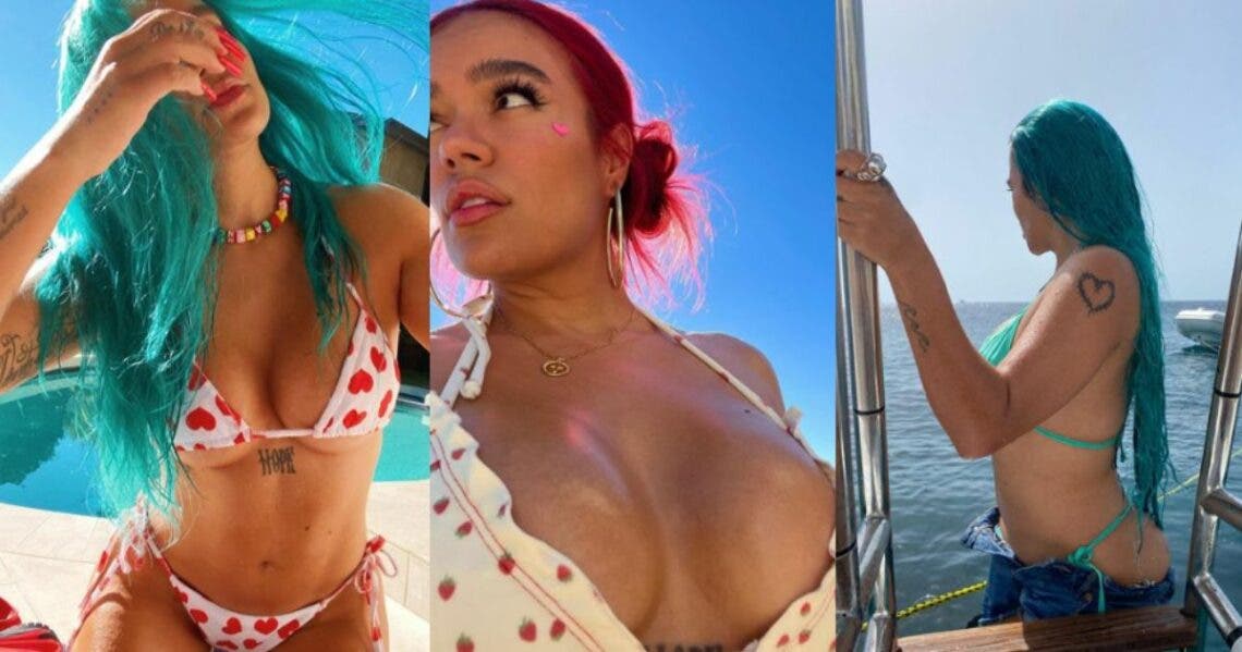 Las curvas siempre de moda: Karol G lució su esbelta figura